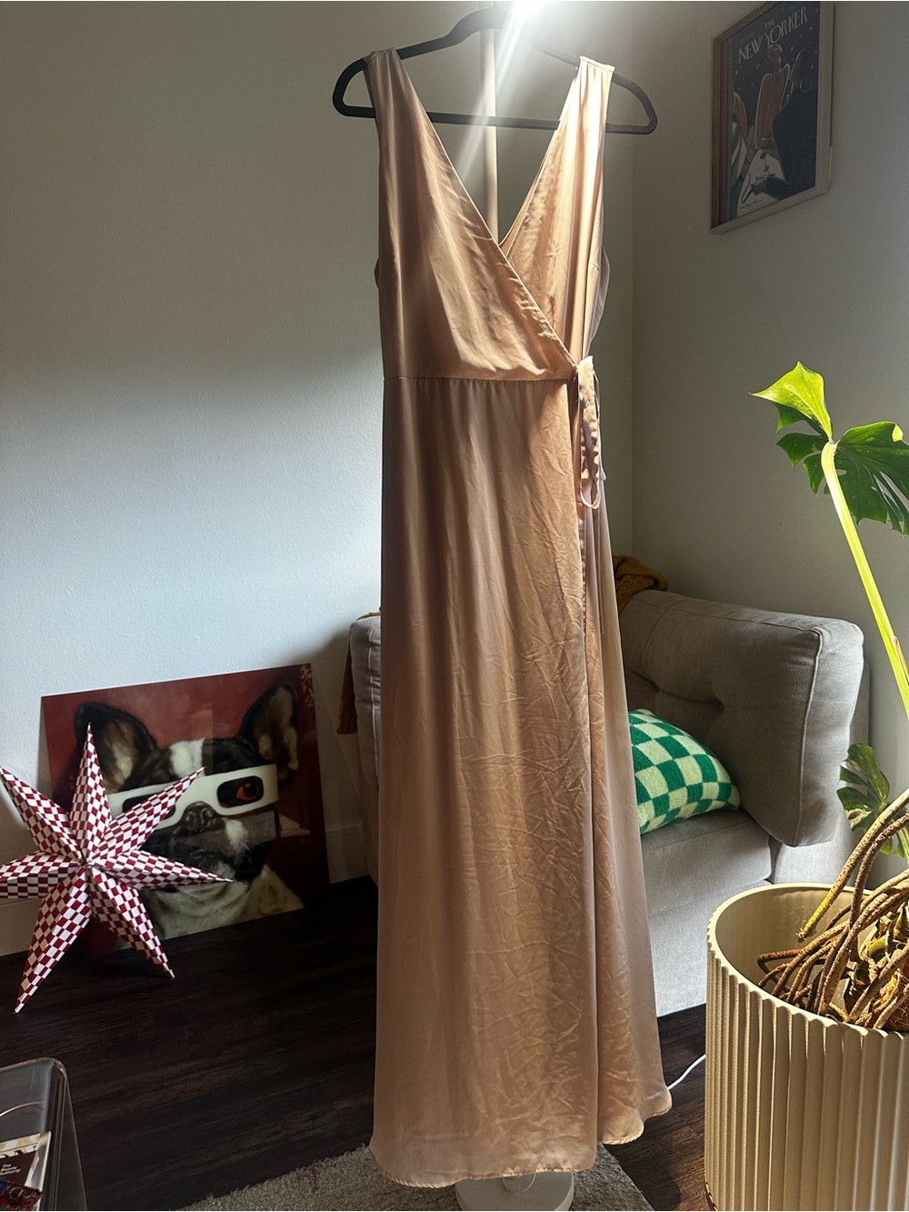 Birdy Grey Minae Chiffon Dress in Blush Nude